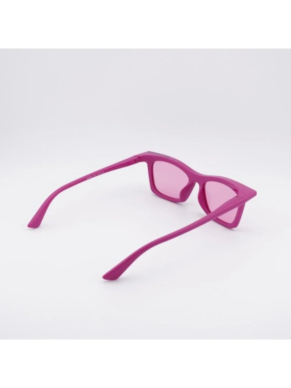 Balenciaga BB0099S 003 Sunglasses Violet Rectangle Frame, Pink Lenses